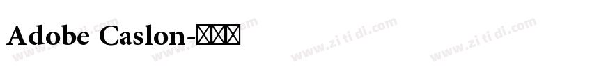 Adobe Caslon字体转换